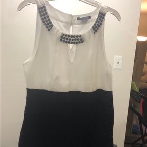 Black and white cocktail dress